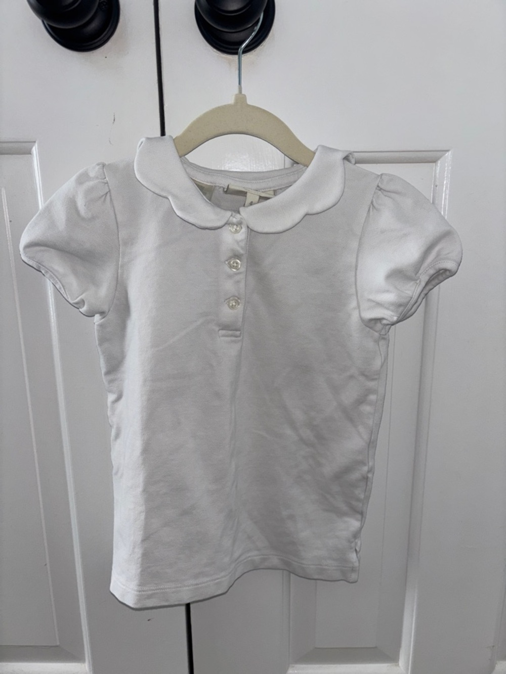 BEST & CO Girls White Peter Pan Collar Polo Top
